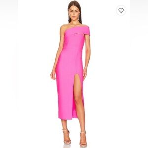 NWT Elliatt Vibrant Pink One-Shoulder Dress (Revolve)